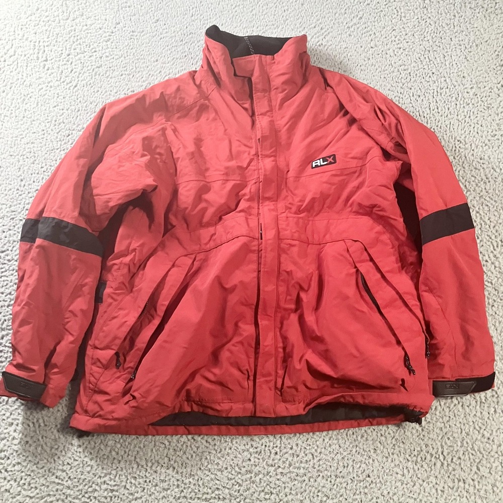 RLX Polo Sport Jacket Mens XL Red Insulated Ski Snow Coat Nylon Performance